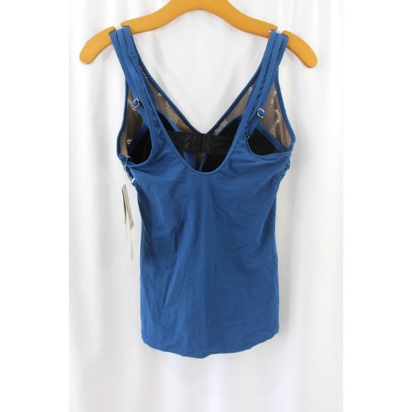NWT Profile by‎ Gottex $104 Petrol Blue Tankini Top 36D - Picture 5 of 6
